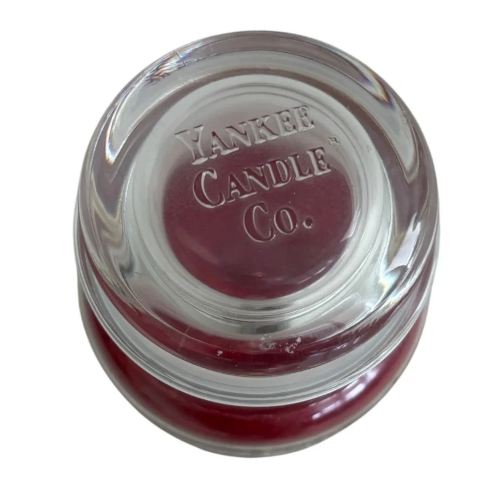 Yankee Candle Jar Mulberry Scent Rare Vintage Black Label Burgundy Red 22 Oz